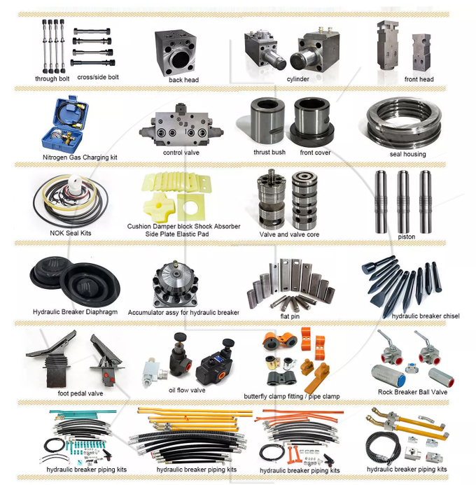 Excavator Hydraulic Breaker Hammer Hose Fitting Piping Line Kits Pipeline