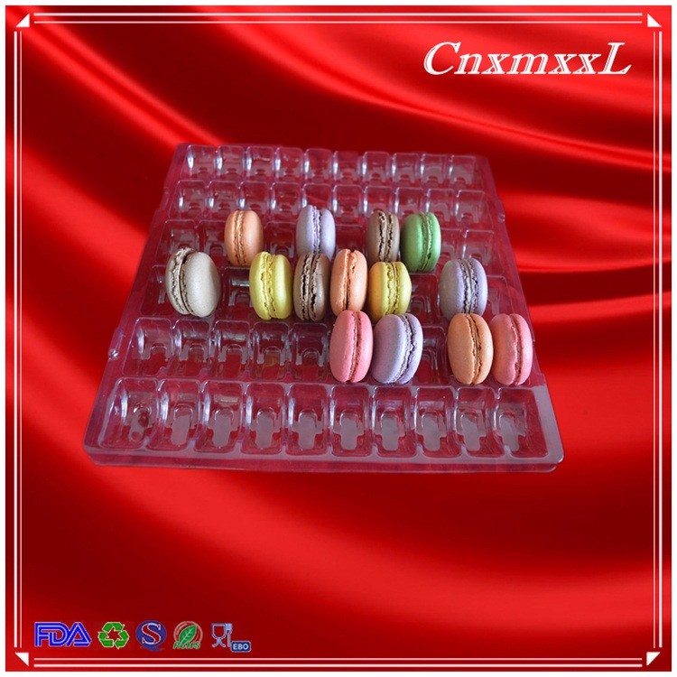 PET 60 Cavity Macaron Boxes With Inserts, Packaging Macarons For Shipping
