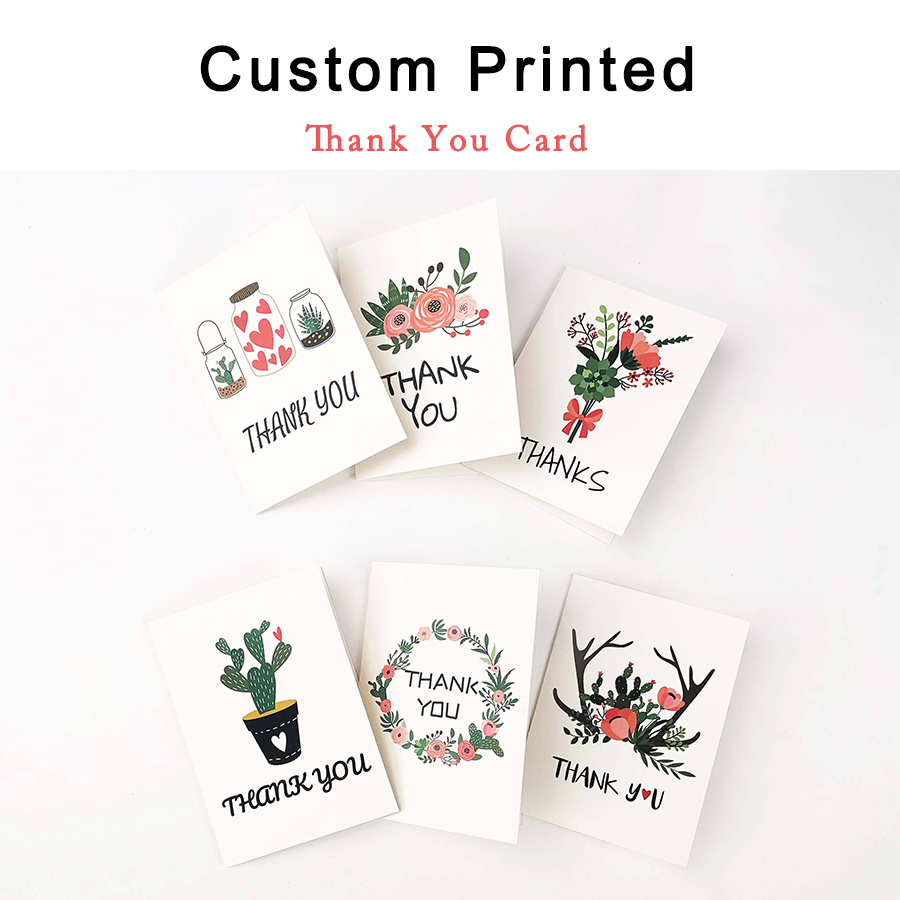 Custom E-commerce Mailer Box Set with Thank You Card Tissue Paper and Sticker Recyclable