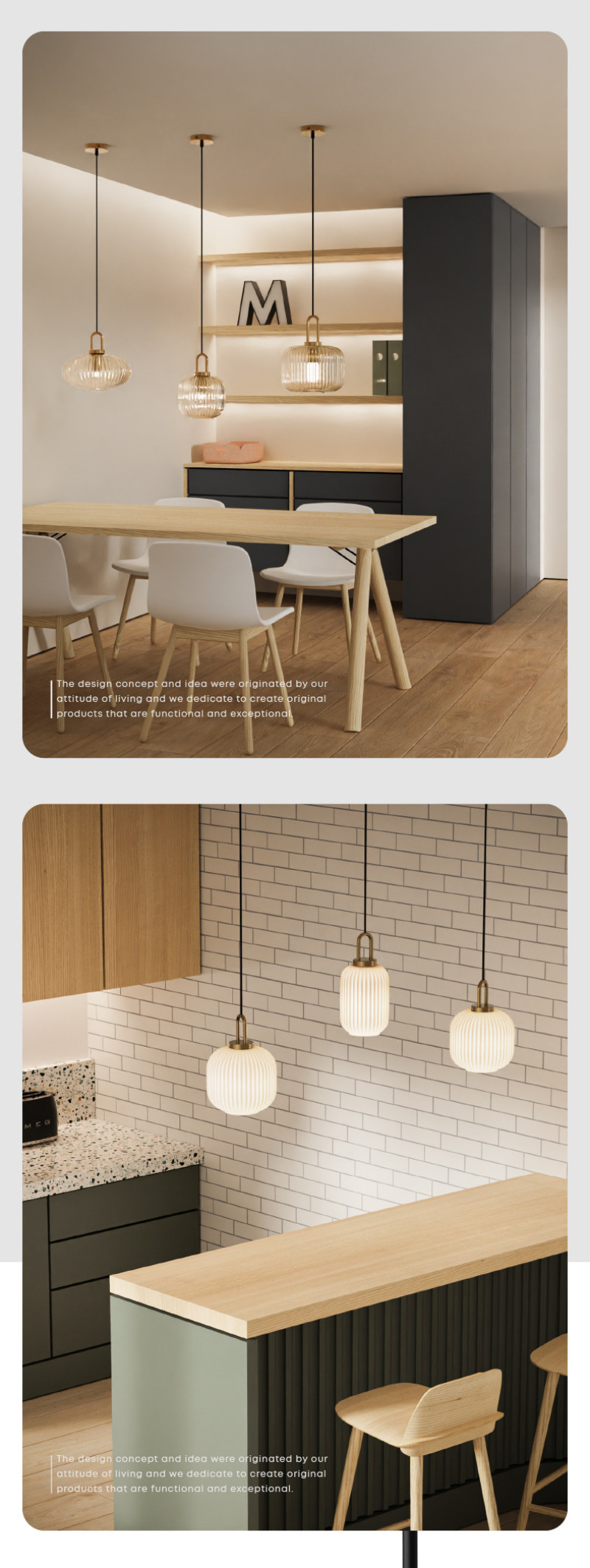 Mid century pendant light retro design glass lampRestaurant Hotel Simple Decorative Light(WH-AP-602)