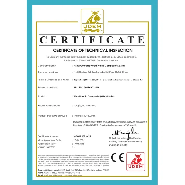 Co-Extrusion WPC Decking for Outdoor Use
