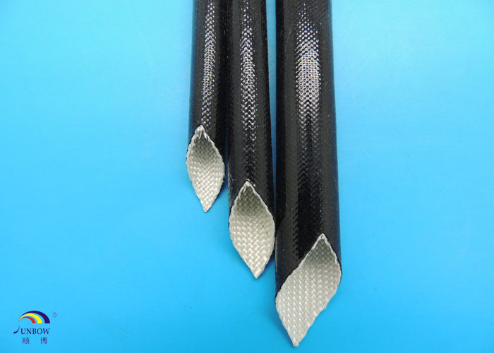 Black 2.0mm ID Expandable braided Sleeving Saturated Liquid Silicone Resin for Wiring Insulation