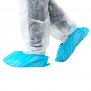 Quality Antiskid 16*40cm PE Disposable Shoe Covers SMS Nonwoven Fabric Cleanroom Care for sale