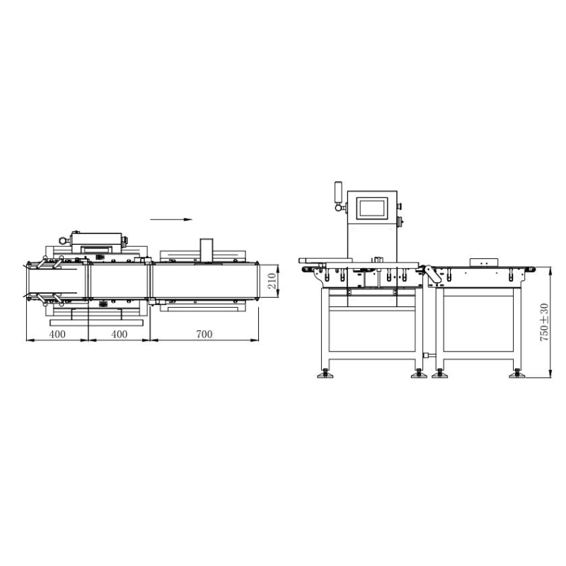 Push Level Rejection Checkweigher Scale 110-220V For Electronics Assembly Line
