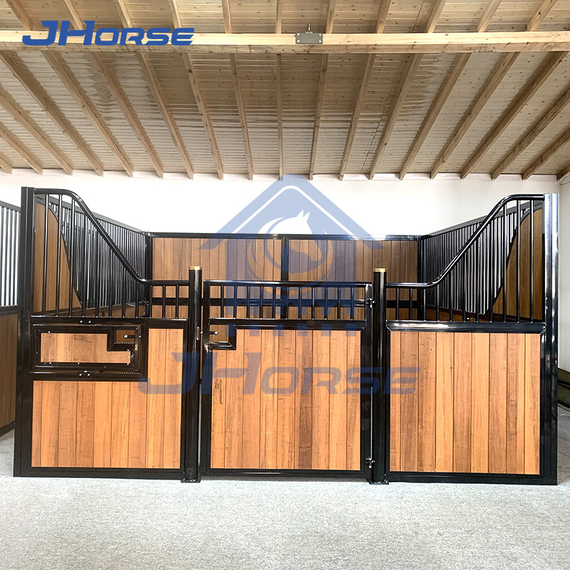 Galvanized Horse Stall Fronts With Pie Filling Wood Type And Bamboo Surface Treatments