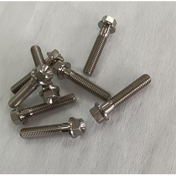 Heated Treated Titanium Flange Hex Cap Bolt And Screw Cutomized Gr1,Gr2,
