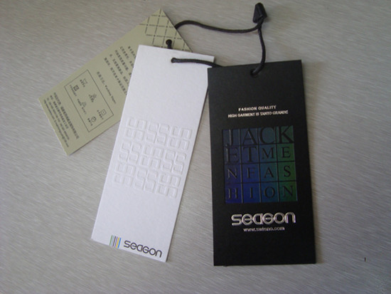 Bespoke Paper Clothing Brand Hang Tags And Labels Perforated Garment Tags Printing