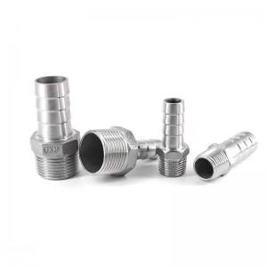 Quality SS316 SS304 Stainless Steel Pipe Fitting Connector Casting NPT BSPT Hex Hose Nipple for sale