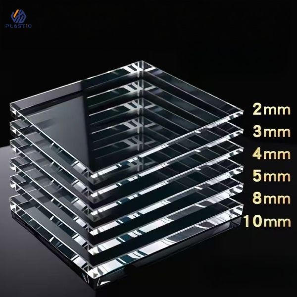 Cast Production Process Clear Acrylic Sheet Impact Resistant Customized Logo
