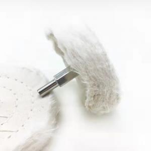 Quality White Flannelette Cloth Polishing Wheel Brush T Shaped Grinding Head 75mm Width for sale