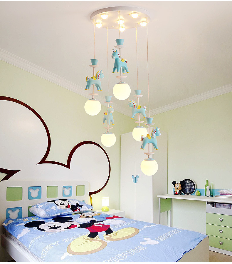 Children bedroom chandeliers modern ins merry-go-round boy girl room chandelier(WH-MA-136)