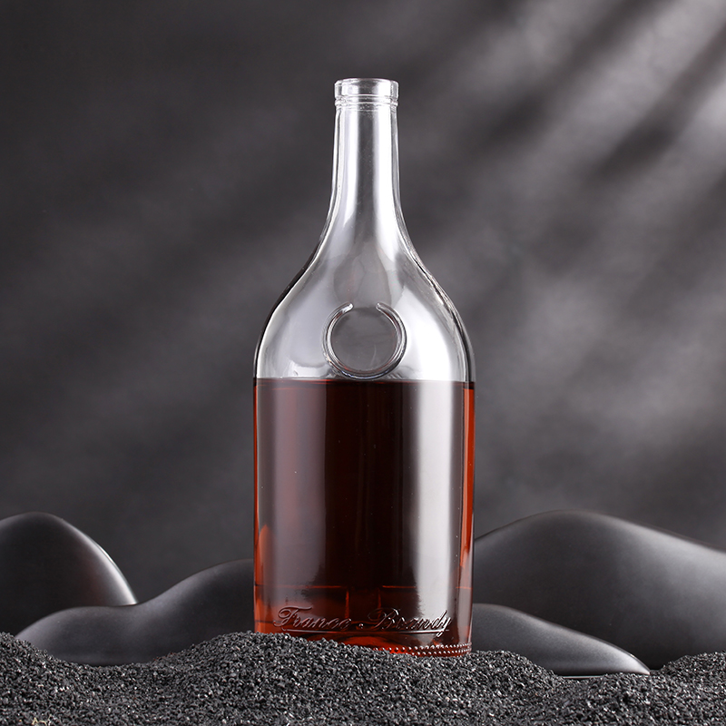 Rubber Stopper Sealing Type 750ml 500ml Glass Liquor Spirits Bottles for Vodka Whiskey