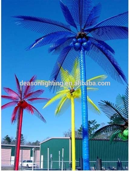 2016 Promotion China made Led artificial coconut tree, outdoor led palm tree light for dec
