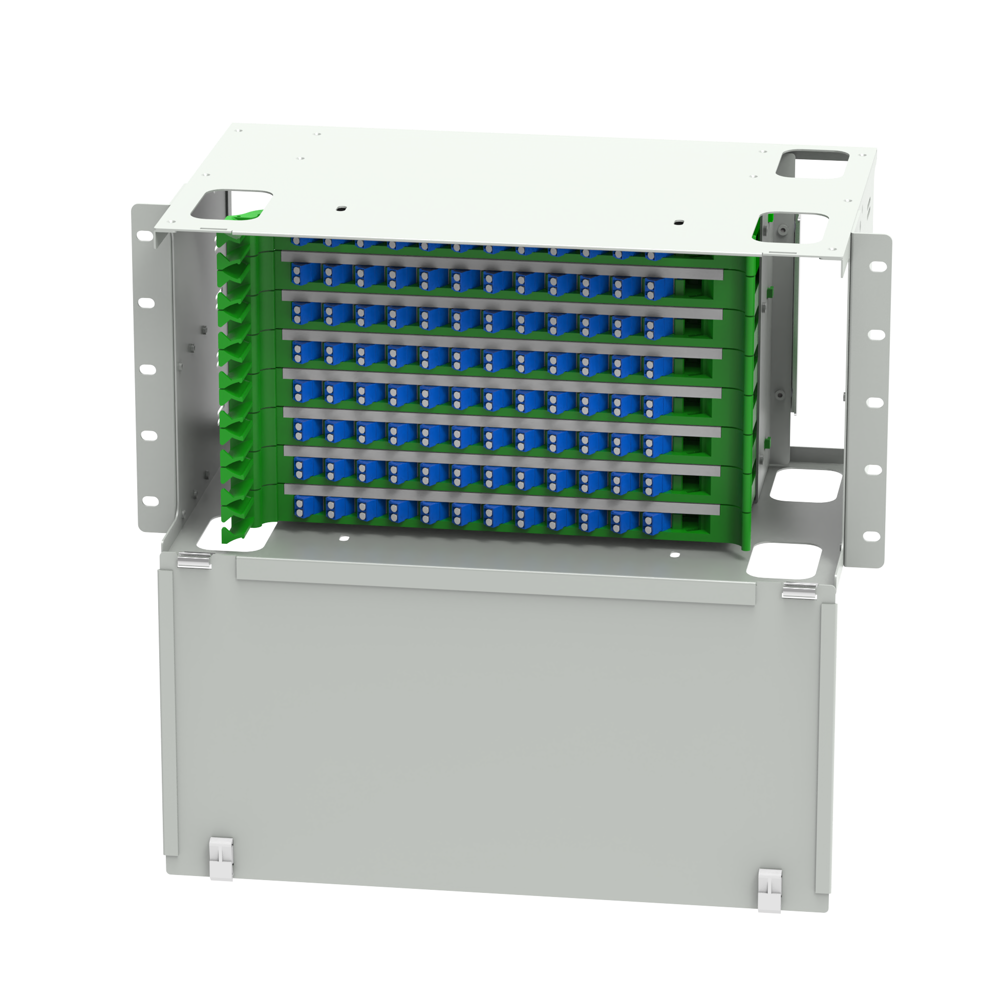 LC Type 96 Ports Fiber Patch Panel for Network FTTH Distribution in Data Center ODF