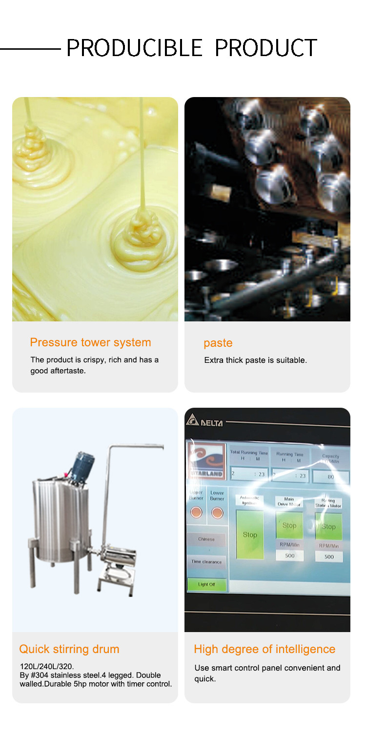 Stainless Steel Snack Food Processing Line Wafer Makers Automatic Tart Shell Machines