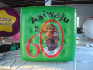 China Green Political Advertising Bal, Inflatable Advertisement Helium Cube for Political events on sale