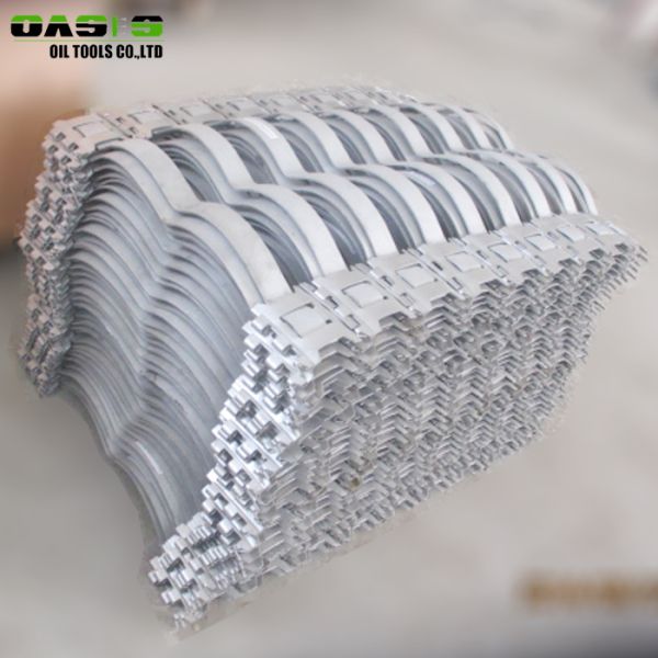 Well Casing Screen Turbolizer Centralizer , Hinged Spring Positive Centralizer