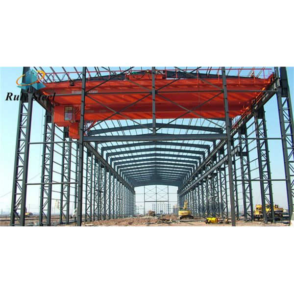 Buy Building Steel Structure Fabrication Warehouse With Overhead Crane at wholesale prices