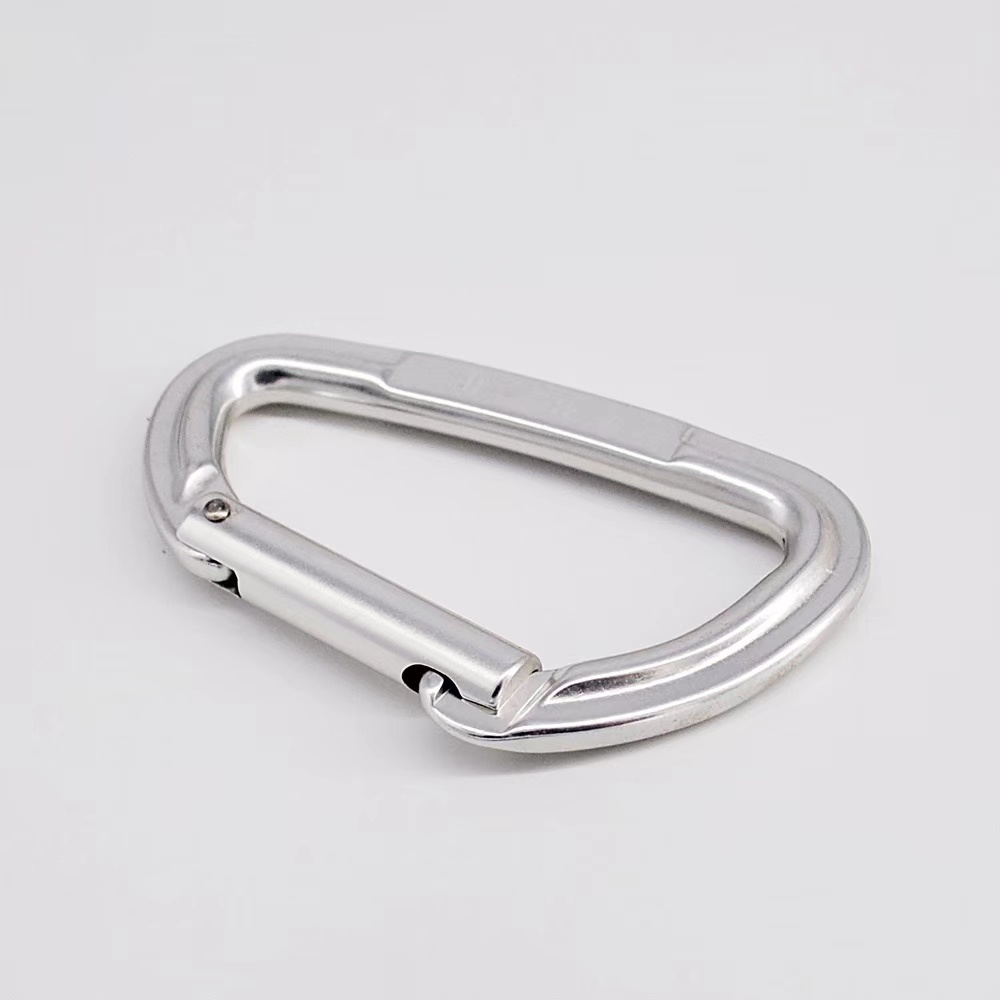 Heavy Duty 22KN D Shape Climbing Carabiner with Straight Gate and Aluminium Alloy
