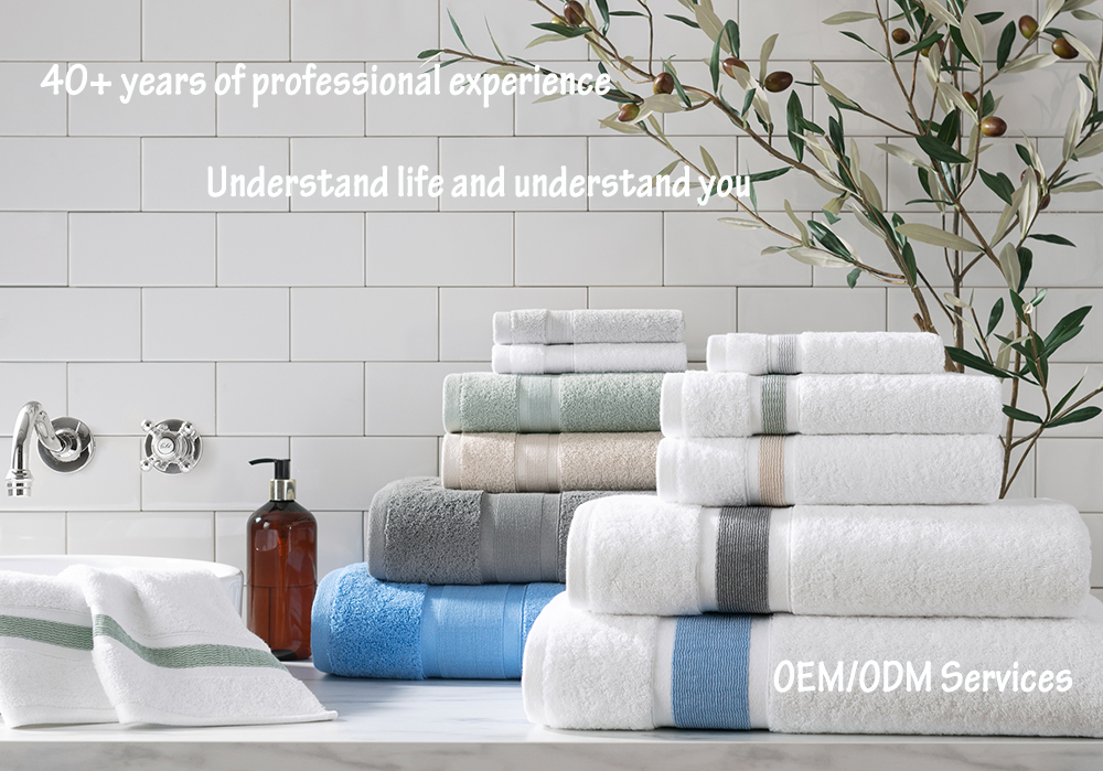 360 gsm Colorful Striped Coral Fleece Face Bath Towel 5 Piece Set with Customized Logo