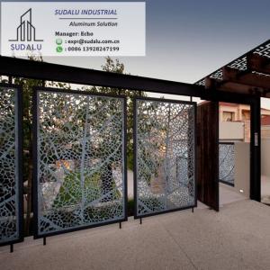 Quality SUDALU 10 Years Warranty Outdoor Perforated Metal Laser Cut Aluminum Fence Panel from Foshan for sale
