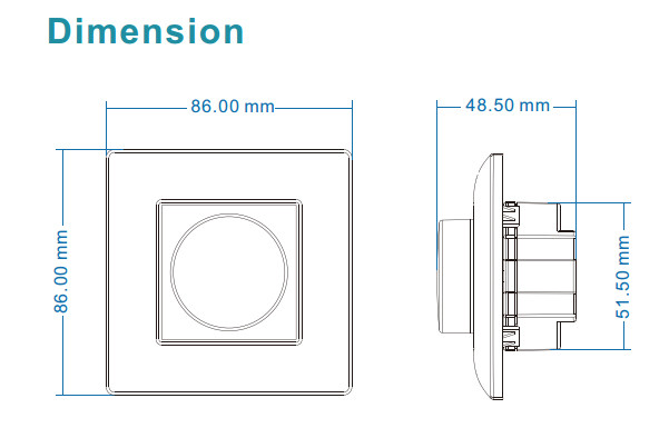 Manual Knob LED Dimmer Switch AC 200-240V 2.4G RF R1 Remote Triac Led Dimmer