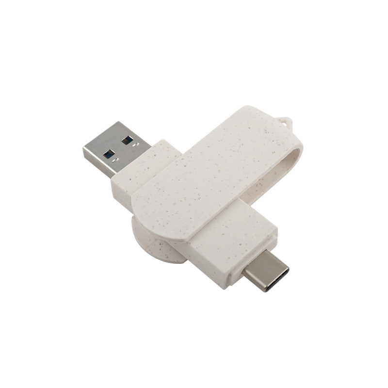 Recyclable Material Box USB Flash Drive With Type C 3.0 Password Protected Data Storage Device