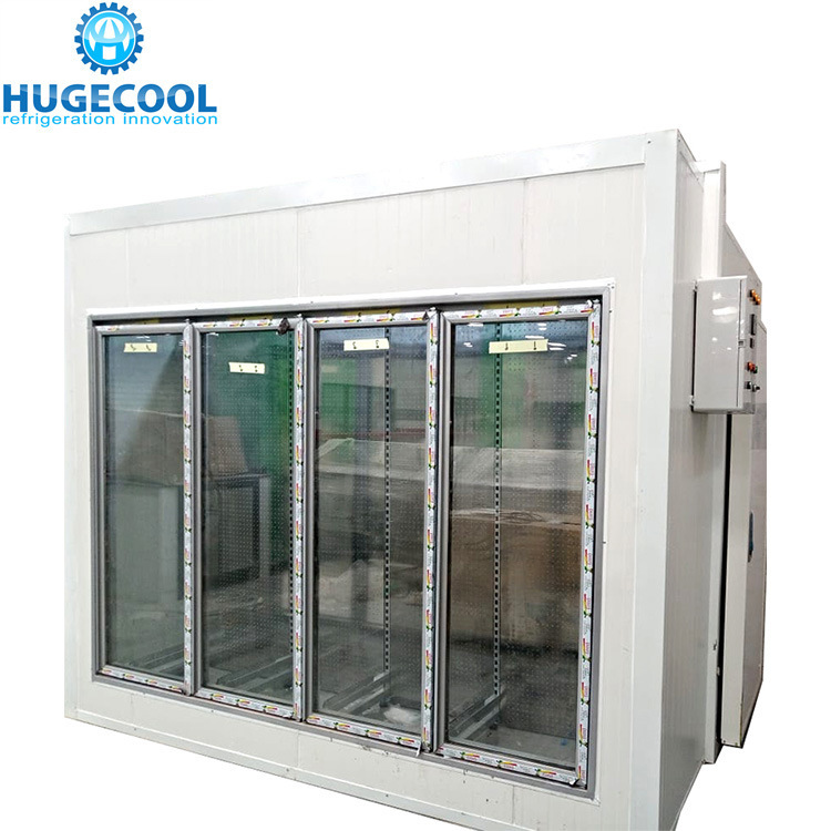Double Glazing Glass Door Display Cold Room Walk in Cooler