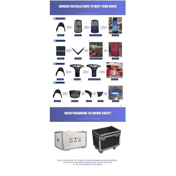 Creative Custom LED Pantallas Soft LED Display Curved LED Flexible Large Screen Indoor Outdoor Display Screen
