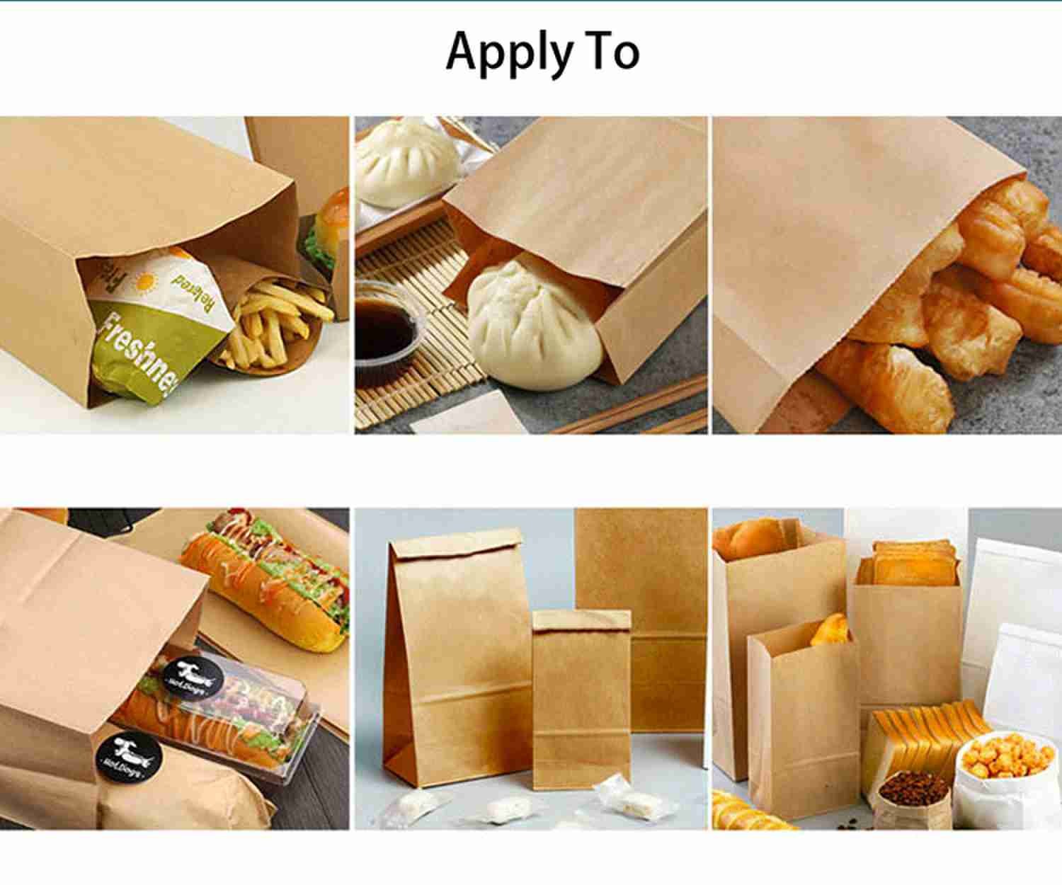 Kuaima 100% Compostable Kraft Paper Food Bags For Snack Food Packaging