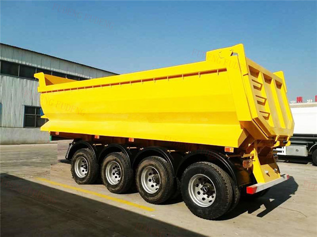 55 Tons Hydraulic 3 Axles 45cbm Tipper Semi Trailer with BPW alxe