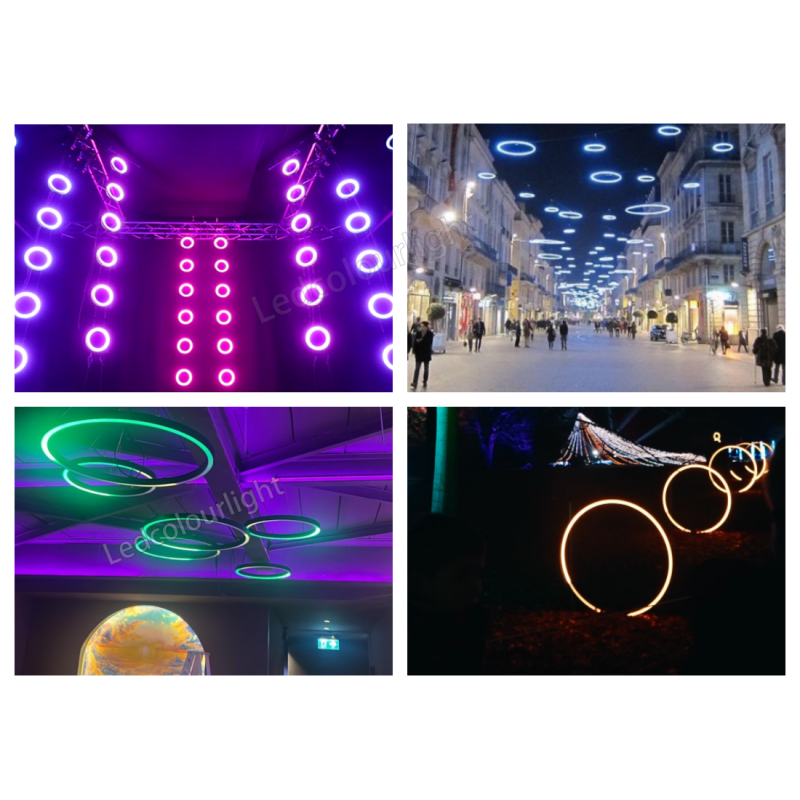 Stage Lighting 700mm Artnet DMX RGB RGBW LED Video Programmable Pixel Ring Light