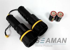 Quality Water Proof Plastic Rubber 3 Led Torch Marine Boat Flashlight Dry Battery for sale