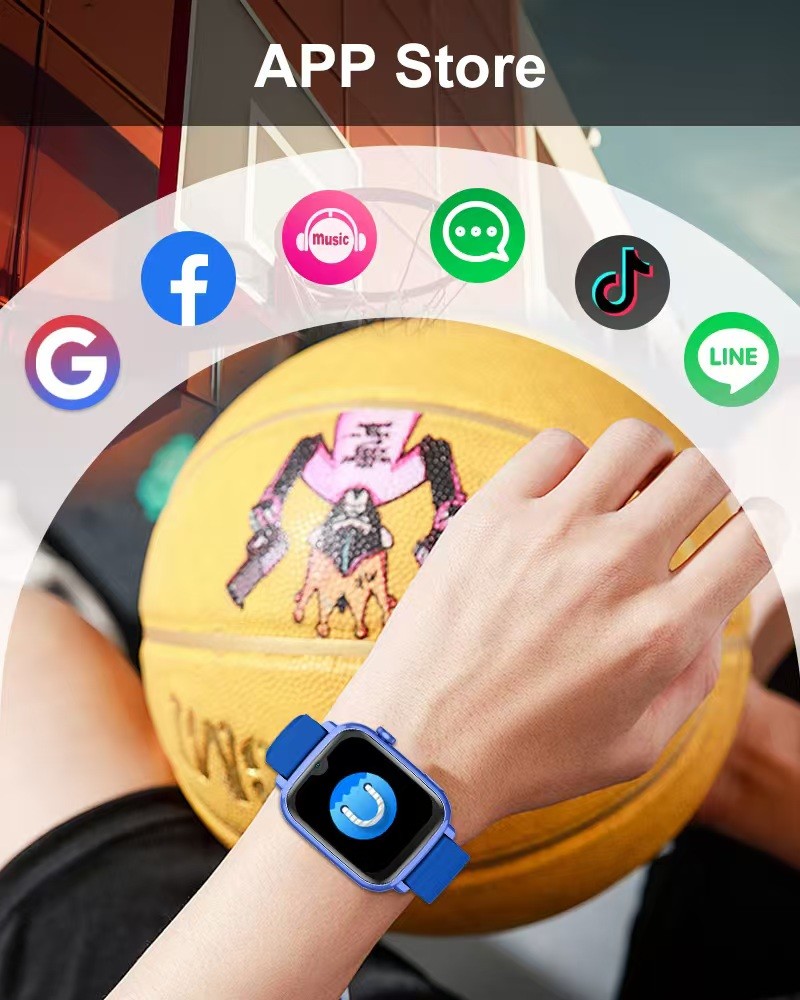 LT34 Kids Smart Watch 1.91 Inch Screen GPS LBS Location Face Unlock Make Friends