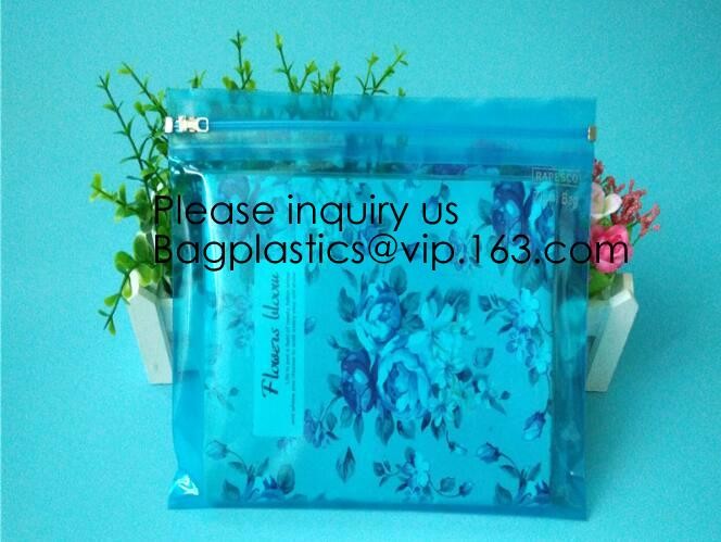 Metal Slider Zipper Pouch Zipper File Bags File Holders with Grid Travel Pouch Resistant Plastic Zipper Pen File Documen