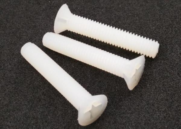 Buy Flat Head White Nylon Screw M6 Cross Recessed Plastic Fastener at wholesale prices