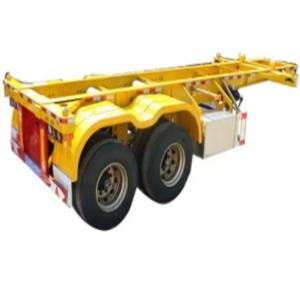 China HOWO 20 40 FT Skeletal Container Chassis Semi Trailer 50ton High Load Capacity Sliding Skeleton Semi Trailer on sale