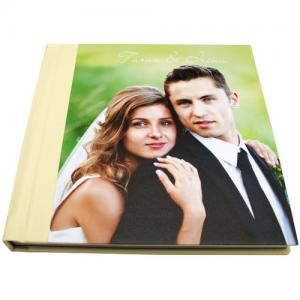 Quality Professional Yellow Crystal Cover Wedding Album 12 x 18 Photo Album for sale