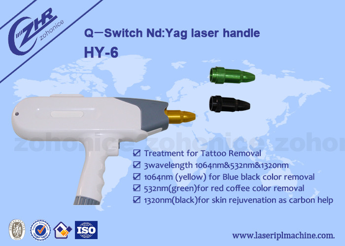 1064nm & 532nm Q - Switch ND YAG Laser Tattoo Removal Machine Handle