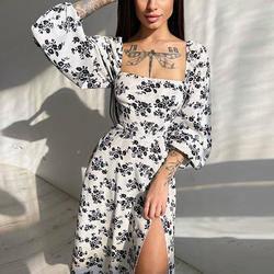 China                  Elegant Women Dresses, Floral Casual Dress for Women              on sale
