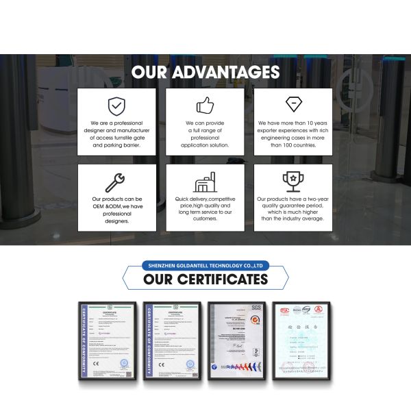 Automatic Half Height Turnstile Gate with Stainless Steel 304 IP54 Protection and 0.4s Barrier Open/Close Time