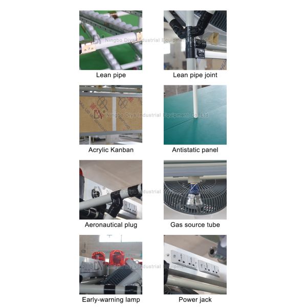 Double Side Production Work Tables , Customized HI Q Line Pipe Workbench