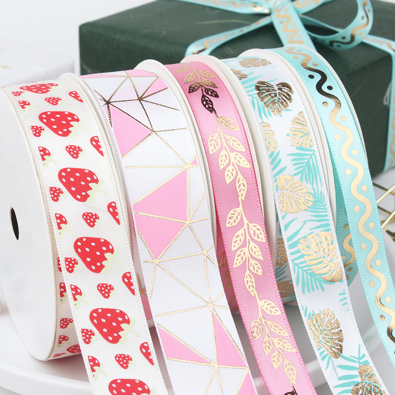 Factory Professional Customized Printed Satin Grosgrain Flower Ribbon Bow