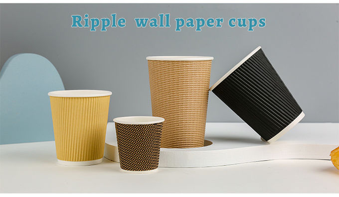 PE PLA Coated Eco Friendly Takeaway Coffee Cups Offset Printting