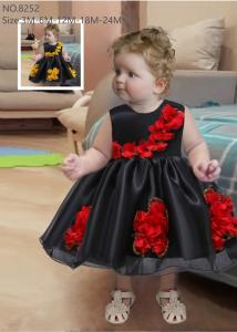 Quality Knee Length Little Princess Dress Round Neck Fashionable Customization for sale