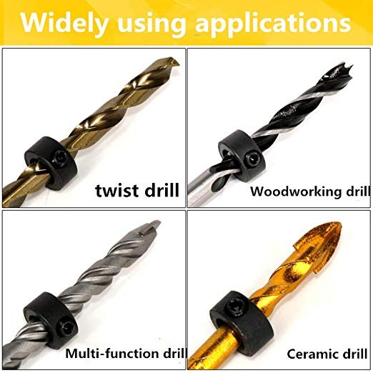 8PCS Drill Stop Depth Set Collar Customized Packing for High-End Hardware Performance