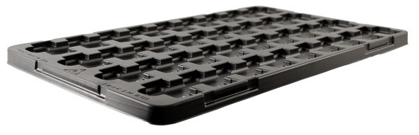ESD Antistatic Custom Blister Plastic Grid Tray Packaging For Office