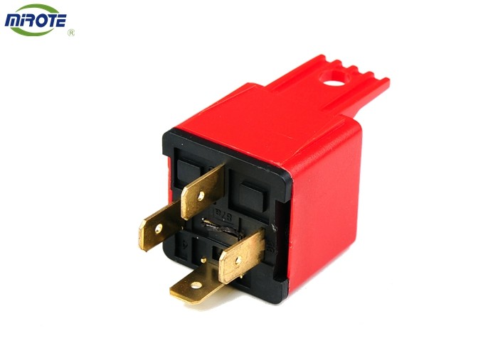 Red Cover 40 Amp Relay 4 Pin HELLA Mini Auto Relay With Bracket For Car Headlight 24v relay automotive