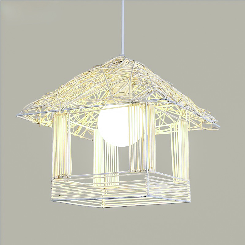 Nordic Style Cage cane pendant lights For Kitchen Dining room Bedroom Lighting (WH-WP-07)