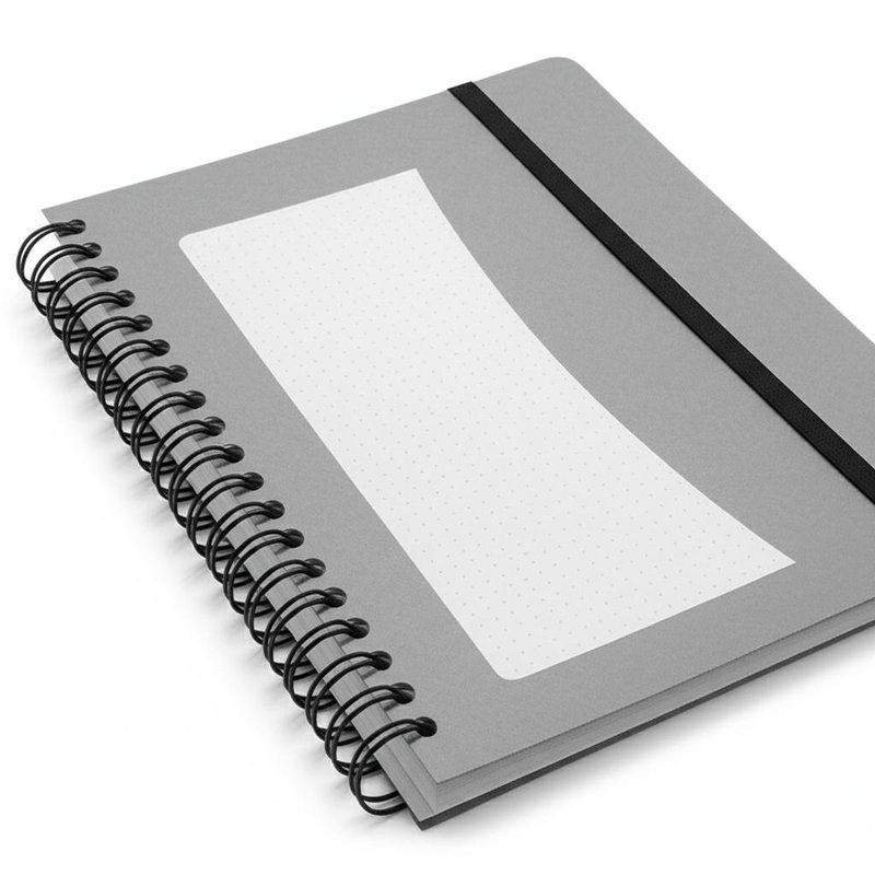 15 Page Count Spiral Hardcover Notebook without Pocket and Embossed Design